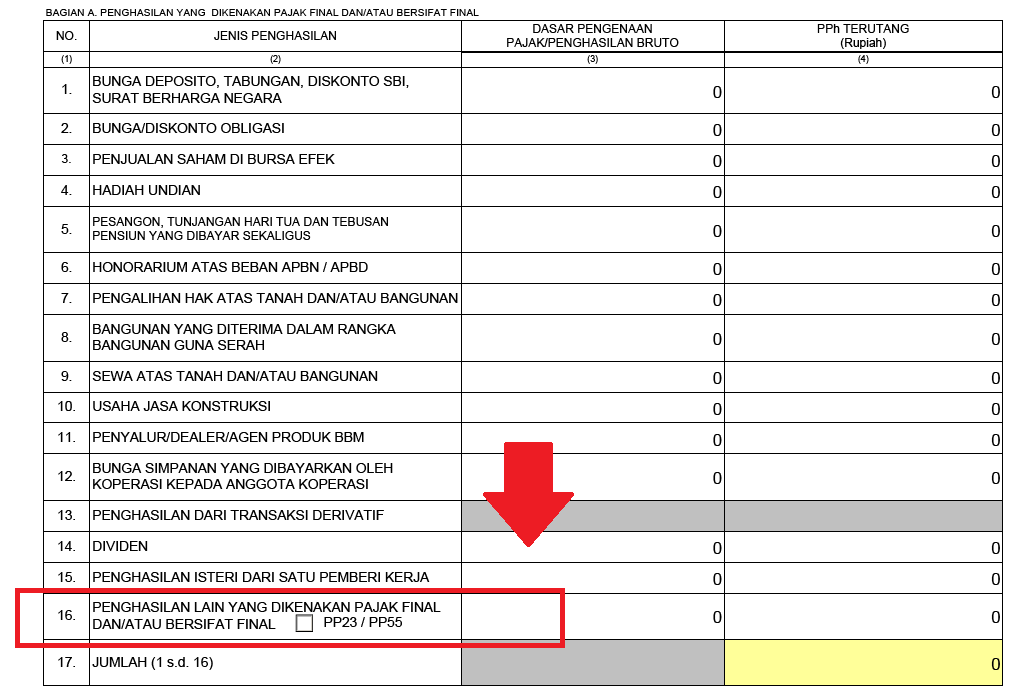 update e-form pajak umkm orang pribadi