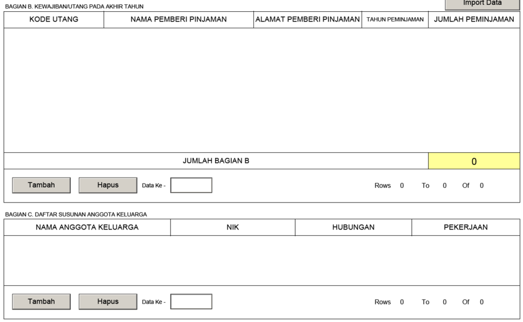 Daftar Utang SPT Tahunan PPh OP UMKM 