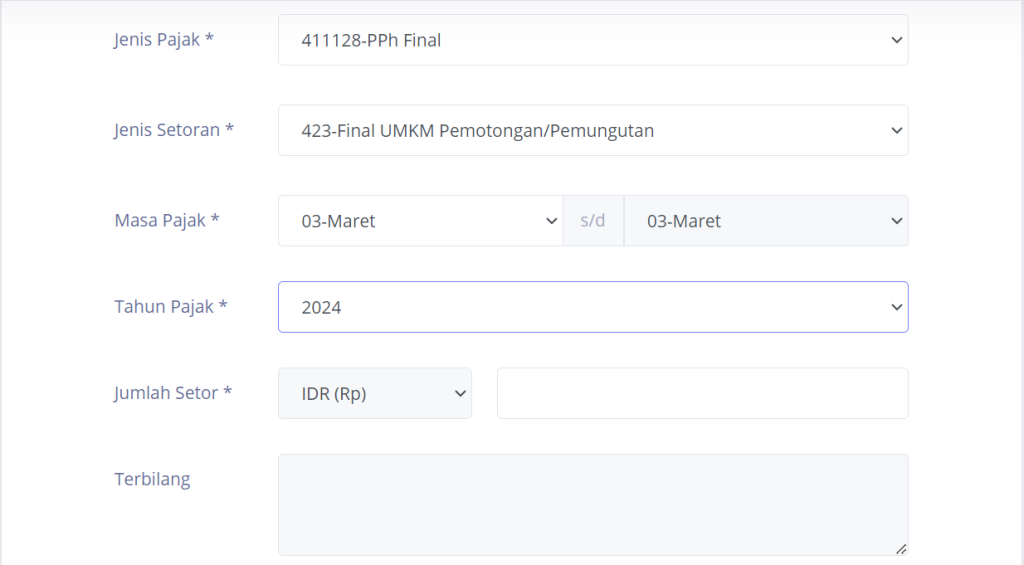 Kode Billing PPh Final UMKM